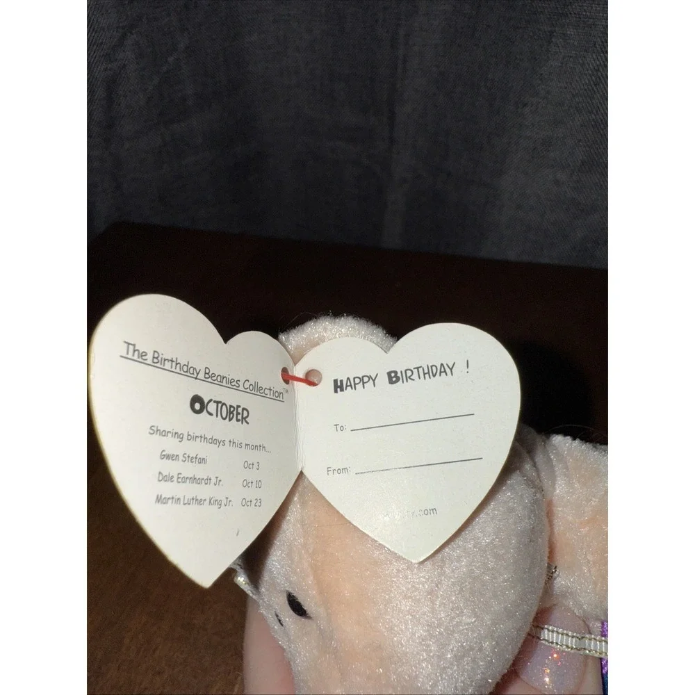 2002 Ty Beanie Babies New OCTOBER Happy Birthday Bear MWMTs‎ Party Hat 8